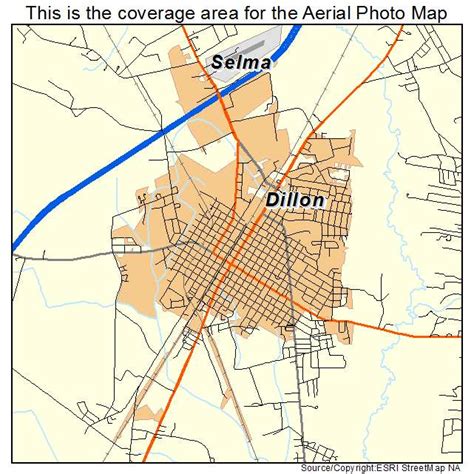 aerial photography map  dillon sc south carolina