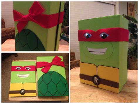 ninja turtle valentine box     family project