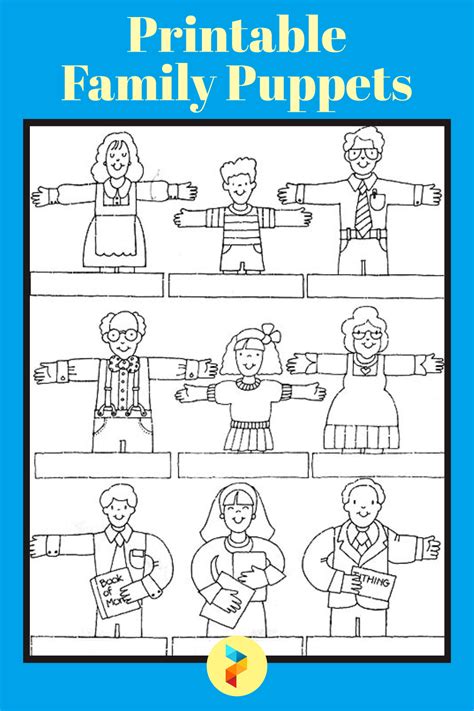 printable family puppets  printable templates