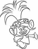 Trolls Poppy Coloring Pages Princess Disney Cartoon Printable Choose Board Color Sheets Draw Party sketch template