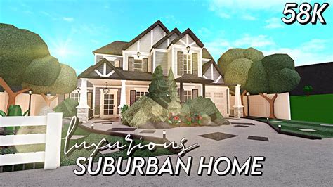 roblox bloxburg luxurious suburban home exterior house build youtube