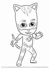 Pj Masks Catboy Draw Drawing Coloring Pages Step Max Sketch Drawingtutorials101 Mask Kids Tutorial Learn Color Sketches Cartoon Painting Tutorials sketch template