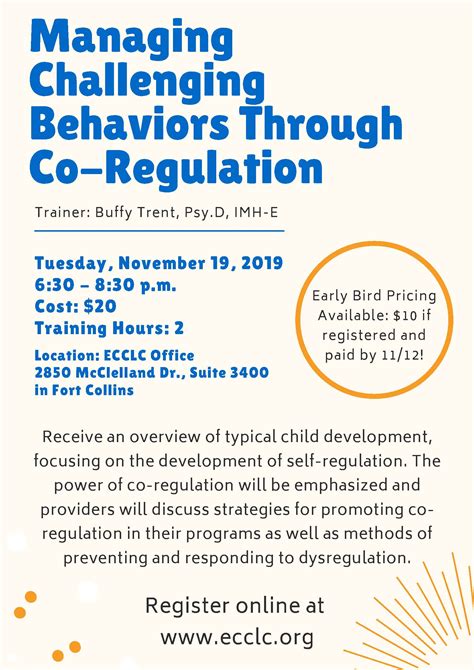 managing challenging behaviors   regulation early childhood council  larimer county