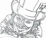 Hatter Mad Coloring Pages Getcolorings sketch template