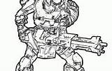Halo Coloring Jorge sketch template
