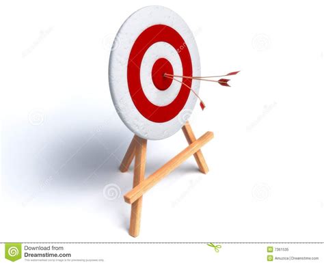 arrows hitting   bulls eye stock illustration image