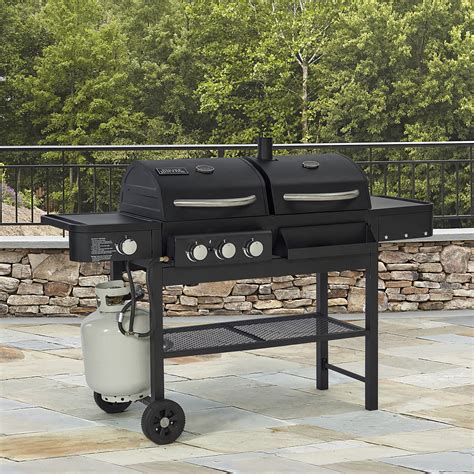 smoke hollow combo gas charcoal grill  side burner limited