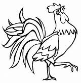 Gallo Gallos Coloring Rooster Wood Stencils sketch template