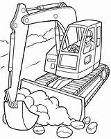 Coloring Pages Excavator Truck Boys Dump Fire sketch template