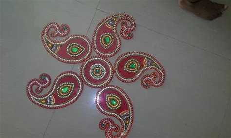 acralic rangoli  pooja thali   price  shevgaon  acrylic collections id