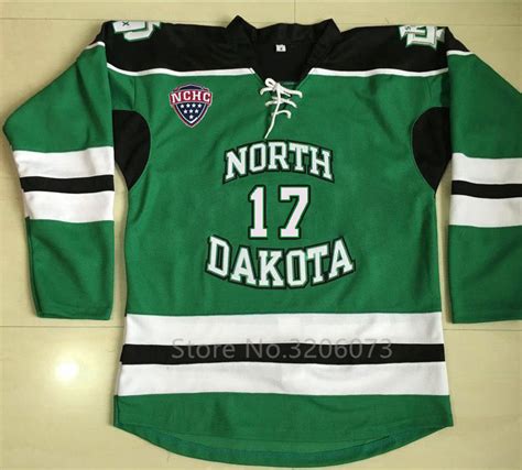 tyson jost north dakota fighting sioux university hockey jersey embroidery stitched