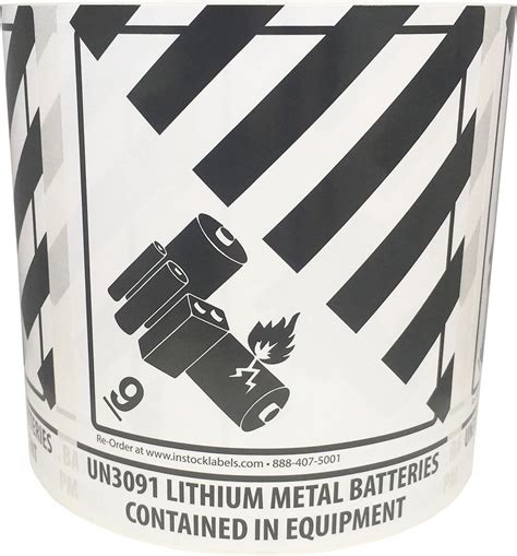 lithium metal batteries contained  equipment hazard class