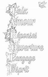 Colorier Antistress Amour Magano Citations sketch template