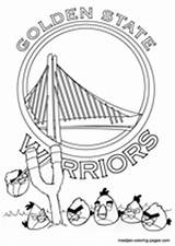 Coloring Pages Warriors Golden State Nba sketch template
