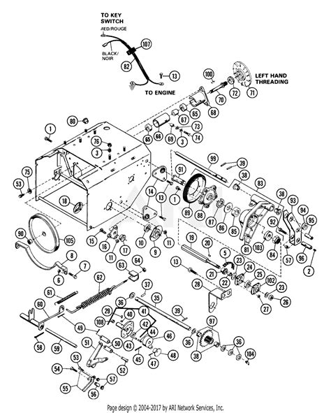 ariens   st hp tec  blower parts diagram  drive assembly