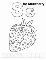 Strawberry Coloring Pages Fruit Kids Strawberries Color Fruits Handwriting Practice Worksheets Printable Drawing Ripe Books Obst Big Hungry Bear Malvorlagen sketch template