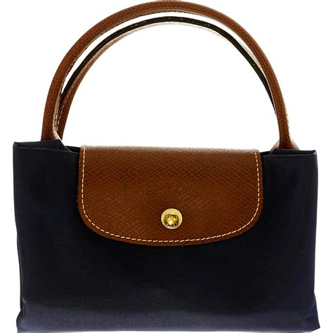 longchamp womens large le pliage nylon handbag top handle bag tote navy walmartcom