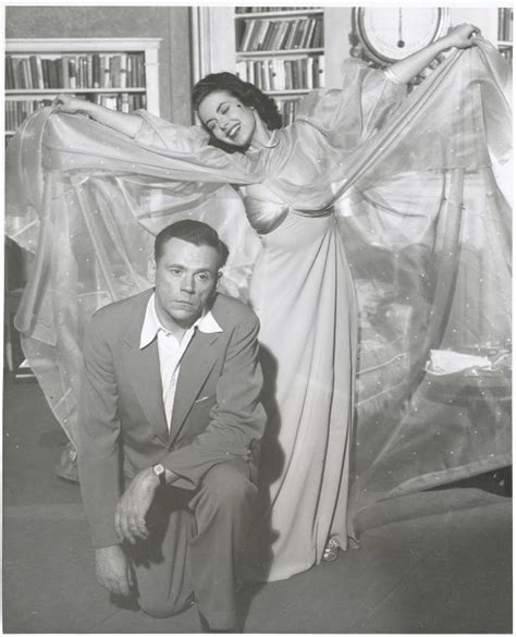 Tom Ewell And Vanessa Brown In A Scene From Stage Production The Seven