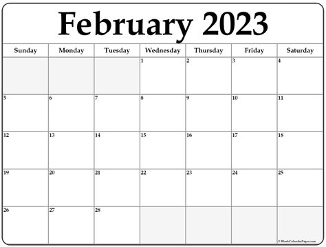 february  fillable calendar