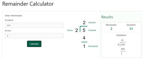 remainder calculator remainder quotient full calculation
