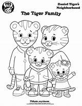 Tiger Daniel Coloring Pages Family Kids sketch template
