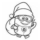 Minion Coloring Pages Minions Christmas Santa sketch template