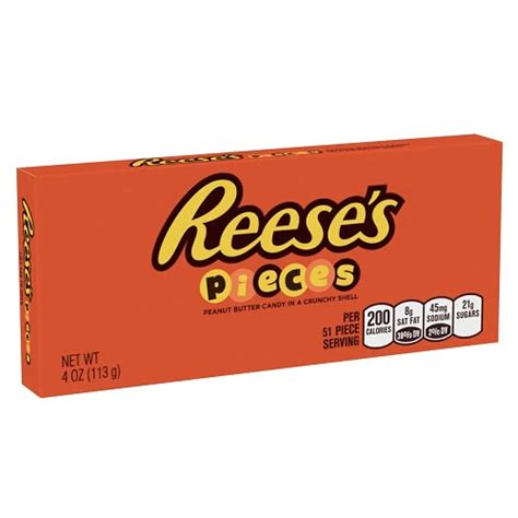 reeses reeses pieces peanut butter candy  crunchy shell  theatre