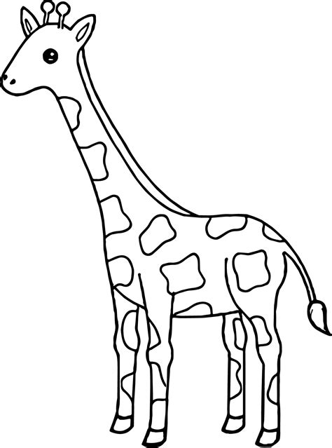 giraffe drawing easy  getdrawings