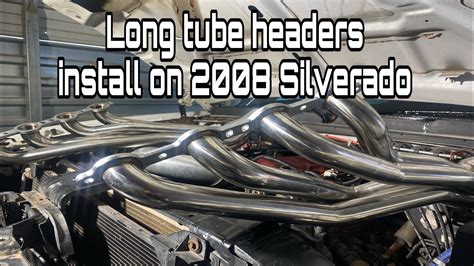 installing long tube headers   youtube