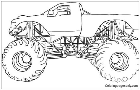 monster jam truck coloring page  printable coloring pages
