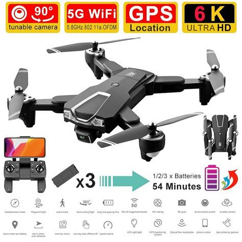 folding uav professional drones    axis hd double camera rc distance km brushless