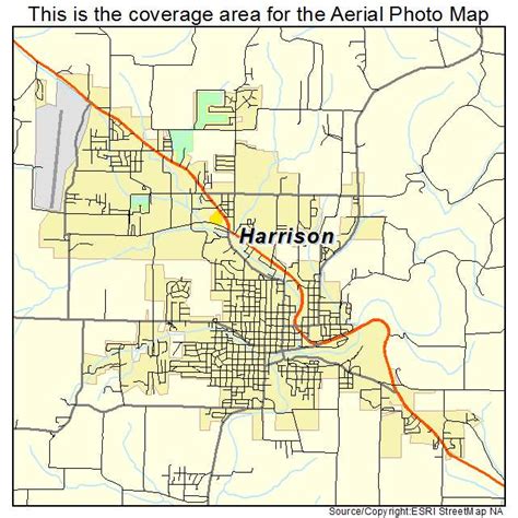 aerial photography map  harrison ar arkansas