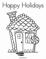 Coloring Holidays Happy Pages House Gingerbread Holiday Christmas Twisty Noodle Printable Template Popular Books Change Ausmalbilder sketch template