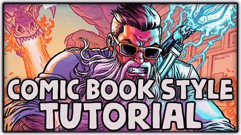 comic book art style process tutorial super easy youtube