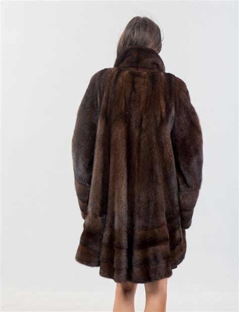 dark brown mink fur jacket  real fur coats  accessories