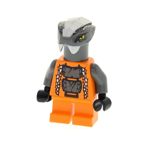 1 x lego system figur ninjago chokun torso orange schlangen kopf neu