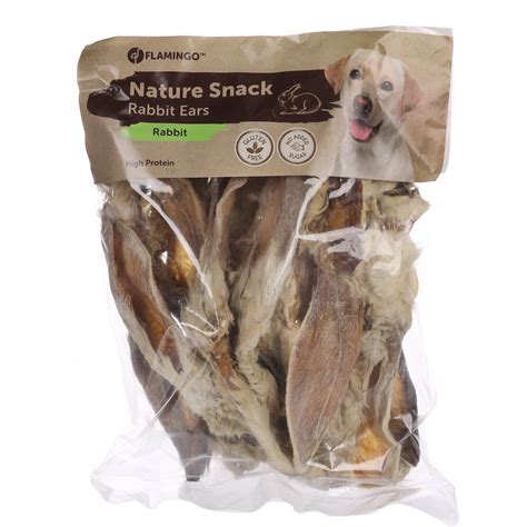 oreille de lapin avec poils nature snack   pour chien bricorama