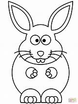 Bunny Coloring Easter Pages Cartoon Easy Rabbit Drawing Rabit Printable Elephant Cute Ears Line Snowshoe Template Color Rabbits Getdrawings Print sketch template