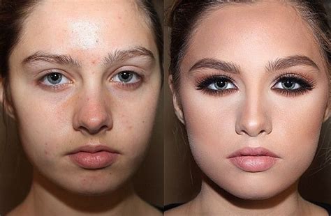 natural makeup before and after nose contour is so good natural wouldn t call the eyes