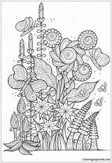 Pages Coloring Butterflies Bees Color Adults Coloringpagesonly sketch template