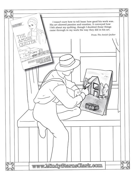 mindy starns clark  downloadable coloring pages   amish quilter