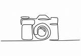 Gadget Technology Kamera Doodle Dslr Vektor Kontinuierliche Professionellen Fotokamera Safarudin Transferred sketch template