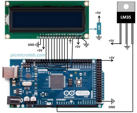 arduino thermometer lm microcontroller based projects