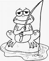 Sapo Pescando Frogs Coloringpages sketch template