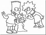 Simpson Simpsons Bart Lisa Coloriage Colorier Imprimer Coloriages Familia Hellokids Colorir Jedessine Imágenes sketch template