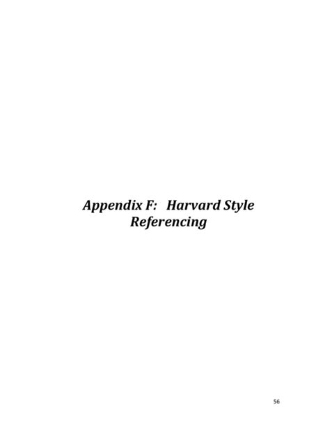 appendix  harvard style referencing