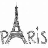 Eiffel Tower Paris Drawing Coloring Silhouette Transparent Cartoon Pages Bridge Tour Printable Steps Coloriage Coloriages Dessin Cute Wonders раскраски Kids sketch template