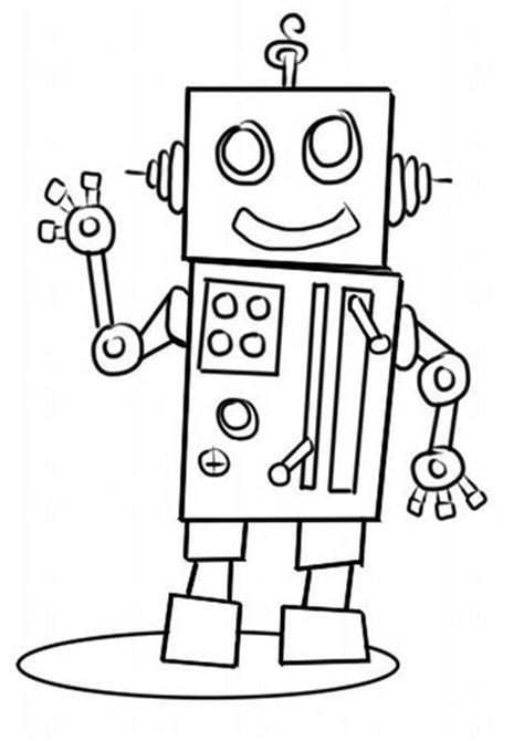 easy  print robot coloring pages coloring pages  boys