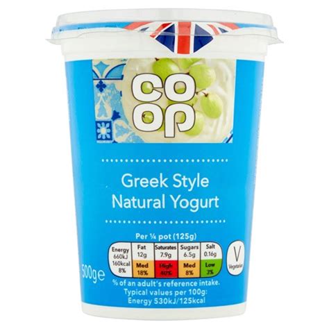 op greek style natural yogurt  guernsey  groceries channel islands cooperative