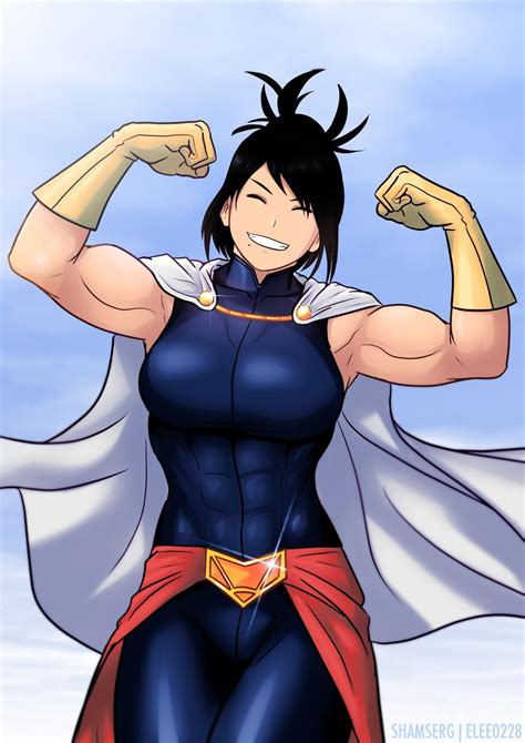 Safebooru 1girl Abs Biceps Black Hair Bodysuit Boku No Hero Academia